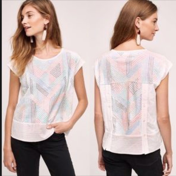 Anthropologie Tops - ANTHRO AKEMI + KIN Colorful Patterned Top L